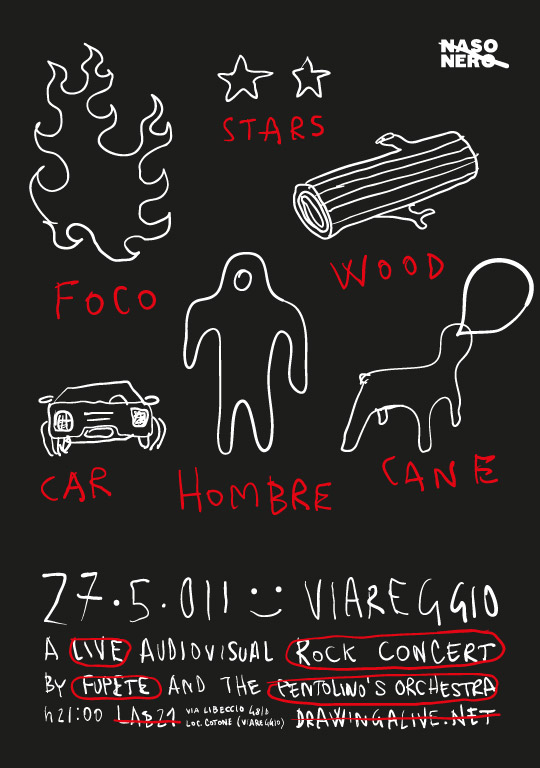 Fupete poster foco 27·5·011 LIVE IN VIAREGGIO !